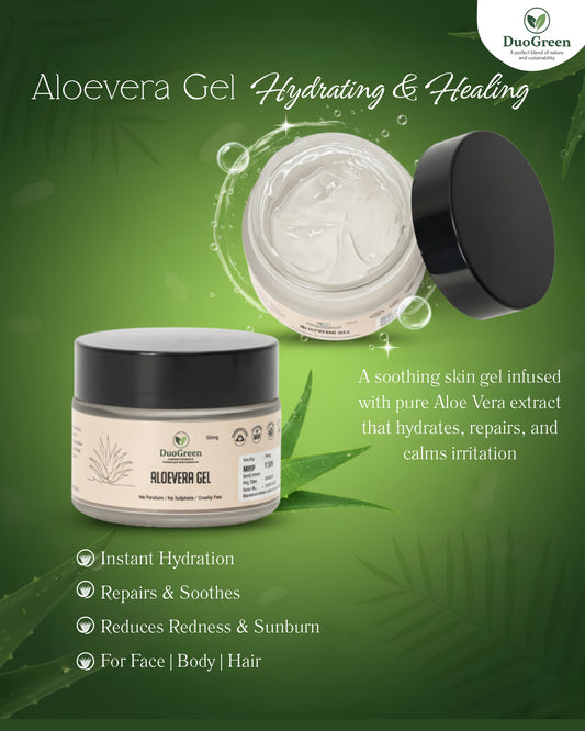 DuoGreen AloeVera Gel – Hydrating & Healing | 50g