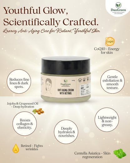 DuoGreen Anti-Aging Cream – CoQ10 & Retinol | 100ml