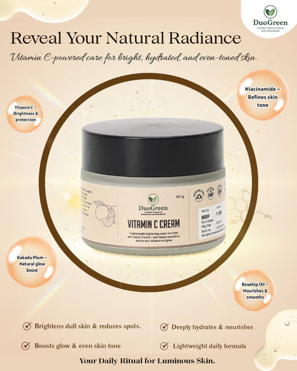 DuoGreen Vitamin C Cream – Brightening & Glow | 100ml