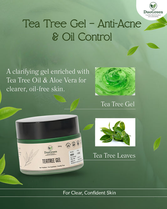 DuoGreen Tea Tree Gel – Anti-Acne & Oil Control | 50g