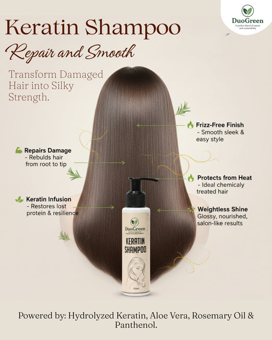 DuoGreen Keratin Shampoo – Repair & Smooth | 100ml