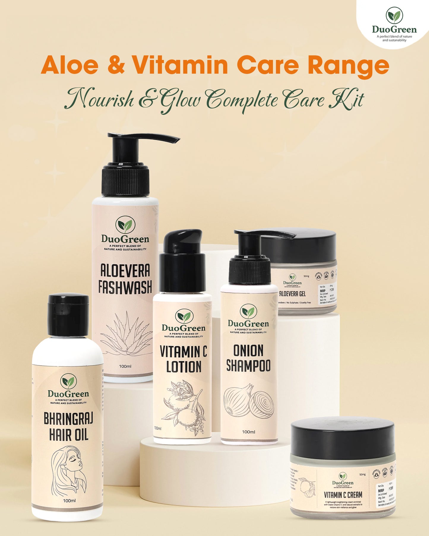 Aloe & Vitamin Care Range - Nourish & Glow Complete Care Kit
